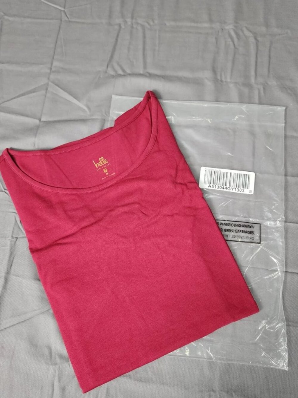 Belle by Kim Gravel Twist Front T-Shirt Rumba Red Short Sleeve Womens Plus 4X